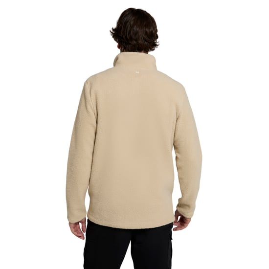 Mountain Warehouse Heren Ted Borg Half Zip Fleece Top (Beige) - Image 2