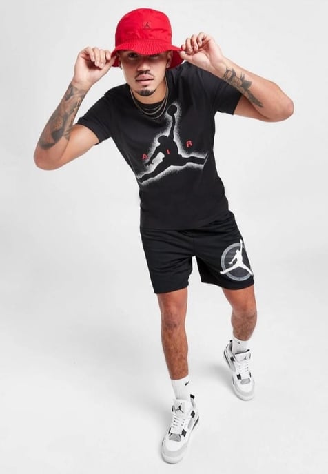 Nike Air Jordan groot grafisch heren-T-shirt in zwart - Image 4