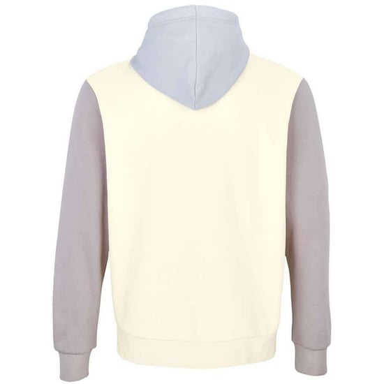 SOLS Unisex Collins Hoodie voor volwassenen (Natuurlijk/Crylblauw/Lichtgrijs) - Image 2