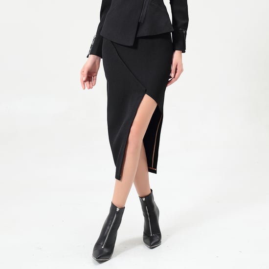 Asymmetrische rok open op het been - Image 3