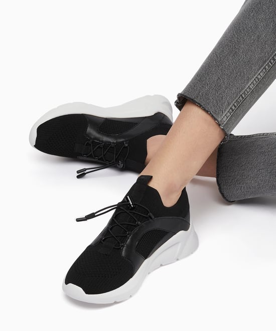Dune Ladies ELLES Knitted Wedge Trainers