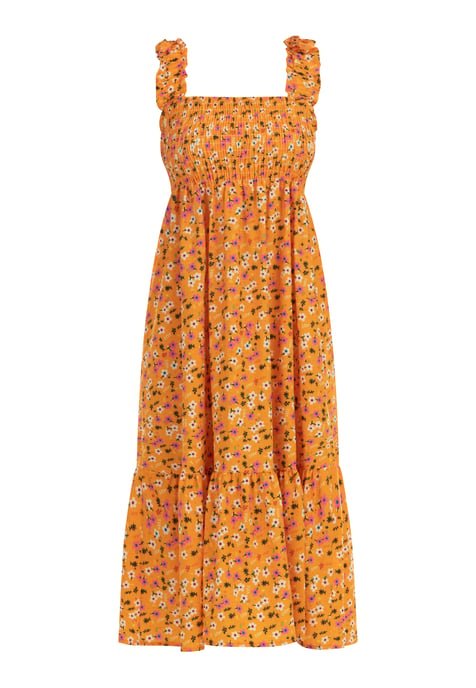 Mymo midi-jurk Dames Oranje Veelkleurig - Image 1