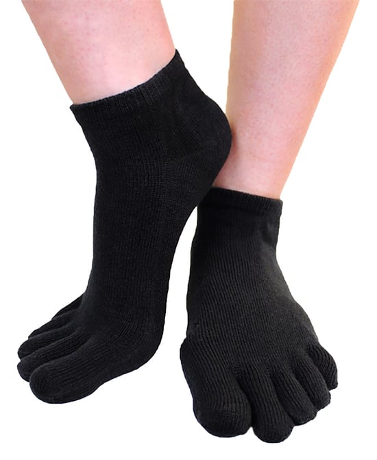 TOETOE - Essentiële Vochtregulerende Katoenen Ankelteen Sokken voor Mannen en Vrouwen - Zwart - Image 2