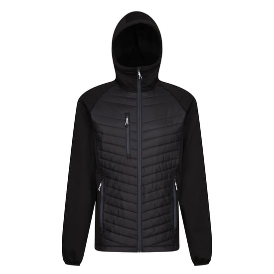 Regatta Heren Navigate Quilted Hybride Jas (Zwart/Seal Grijs) - Image 1