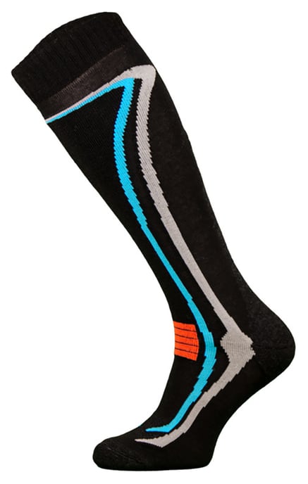 Comodo - Unisex Kniehoge Merino Wollen Skisokken - Zwart - Image 1
