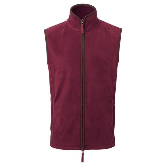 Premier Heren Artisan Fleece Gilet (Bourgogne/Bruin) - Image 1