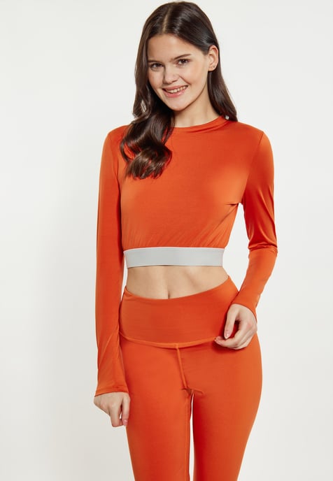 Mymo Longsleeve Dames oranje - Image 3