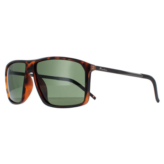 Montana Square Unisex Matte Tortoise G15 Green Polarized MP9A