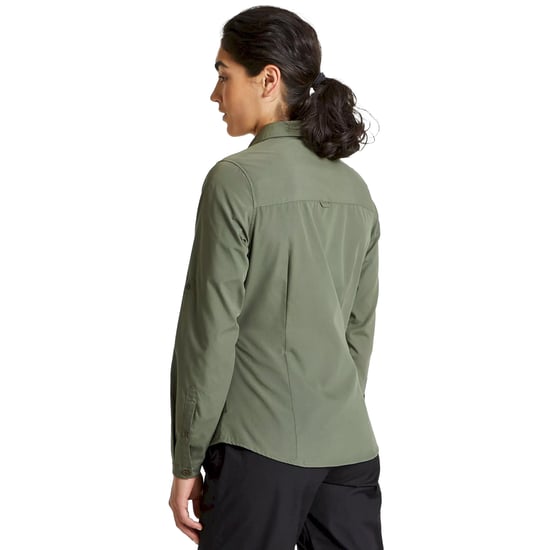 Craghoppers Womens/Ladies Expert Kiwi Long-Sleeved Shirt (Dark Cedar Green)