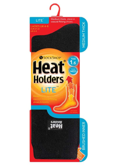 Heat Holders Lite dames dunne thermo wintersokken - Zwart - Image 2