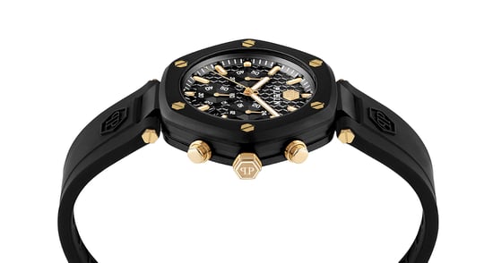 Philipp Plein The Hexagon Chrono Heren Zwarte Horloge PWZBA0223 - Image 2
