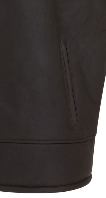 Mens Brown Aviator Shearling Bomber Gilet - Ambler