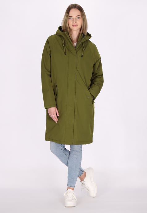 Dreimaster Winter parka Dames olijf - Image 3