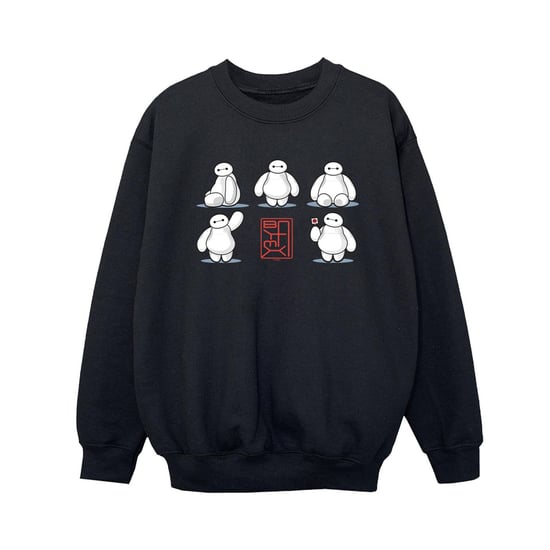 Disney Jongens Big Hero 6 Baymax Veel houdingen Sweatshirt (Zwart) - Image 1