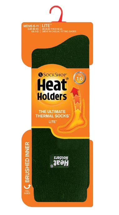 Heat Holders - Lite 3 paar thermo herensokken - Groente - Image 2