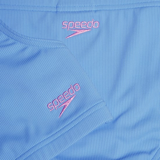 Speedo bikini met textuur voor meisjes in blauw - Image 3