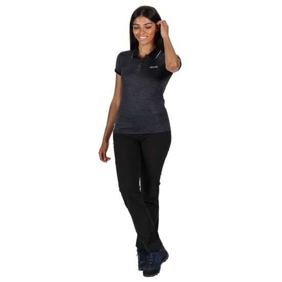 Regatta Womens/Ladies Remex II Polo Neck T-Shirt (Black)