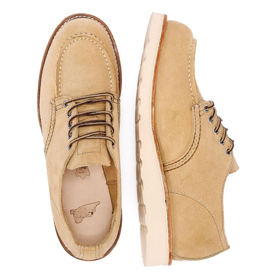 Red Wing Schoenen Winkel Moc Oxford 8092 Heren Beige Hawthorne Prairie Schoenen - Image 6