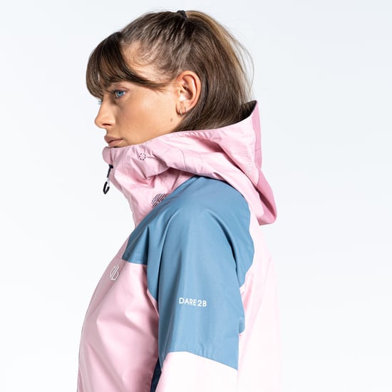 Dare 2B Womens/Ladies Checkpoint III Recycled Waterproof Jacket (Powder Pink/Mesa Rose)
