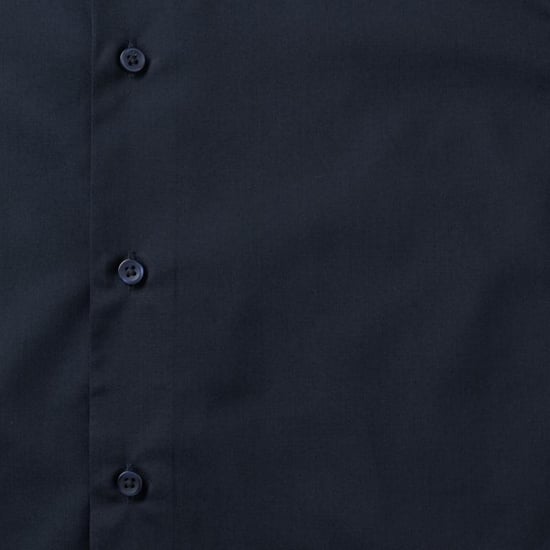 Russell Collectie Heren Lange Mouw Poly-Katoen Gemakkelijke Verzorging op maat gemaakt Poplin Shirt (Franse marine) - Image 5