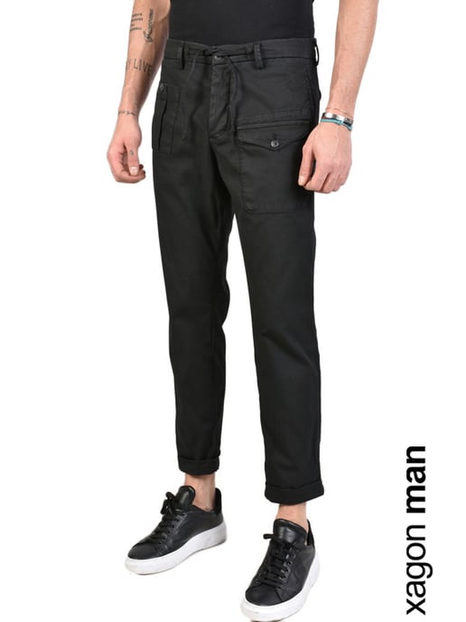 Xagon Man Trousers Sidex Men's Black