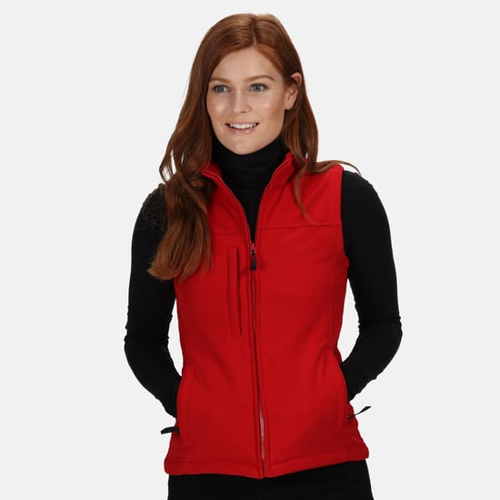 Regatta Womens/Ladies Flux Softshell Bodywarmer / Sleeveless Jacket (Water Repellent & Wind Resistant) (Classic Red)