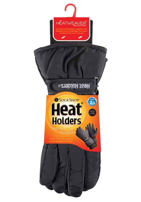 Heat Holders - Waterdichte thermo skihandschoenen voor heren - Zwart - Image 2