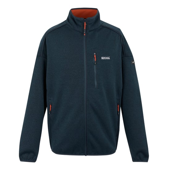 Regatta Heren Kames Full Zip Fleecejack (Maanlicht Denim/Tangerine Tango) - Image 1