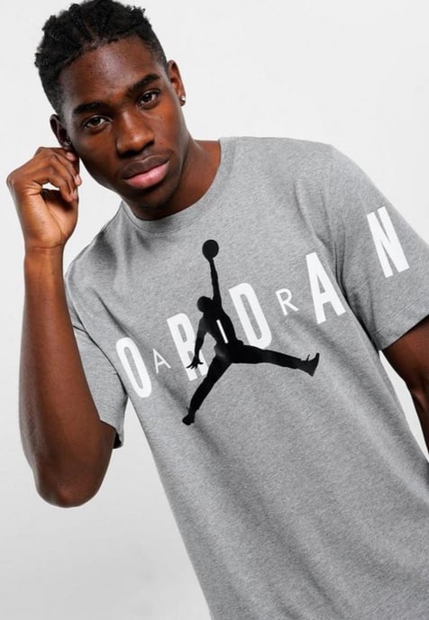 Nike Air Jordan Stretch T Shirt in Grey