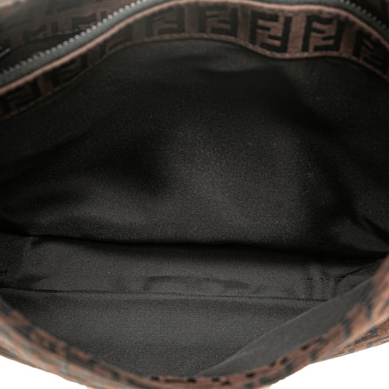 Vintage Fendi Zucchino Canvas Schoudertas Bruin - Image 4