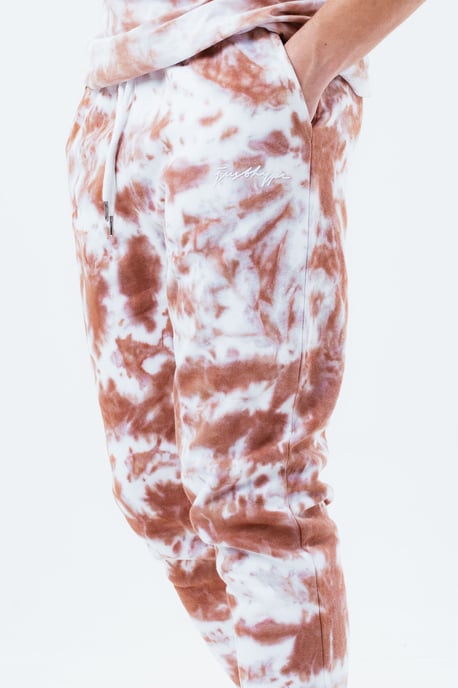 Hype Beige Tie Dye Scribble Logo Men'S Joggers