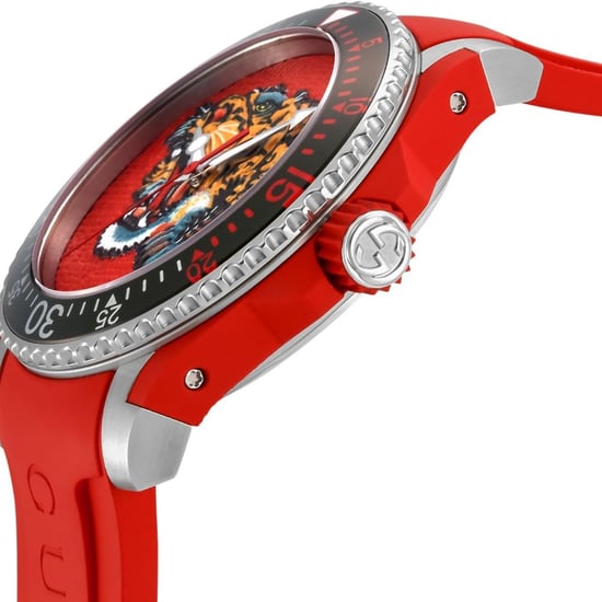Gucci YA136315 Dive rode tijgerkop wijzerplaat herenhorloge - Image 3