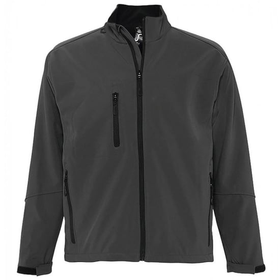 SOLS Heren Relax Soft Shell Jacket (ademend, winddicht en waterbestendig) (Houtskool) - Image 1