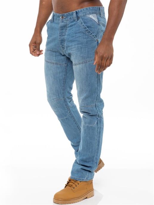 Enzo Denim Jeans Rechte Pijp Heren - Hemelsblauw - Image 3