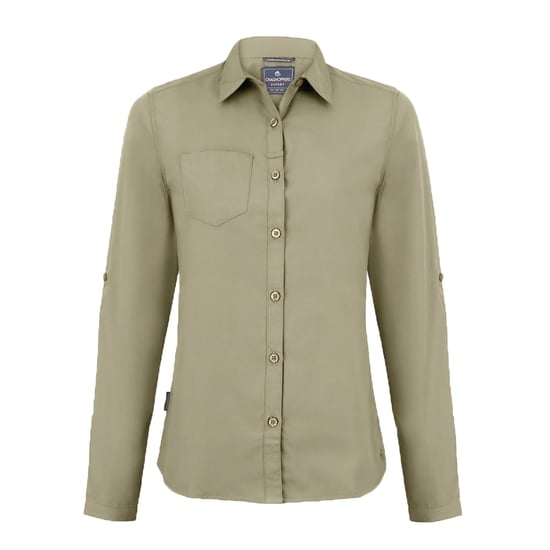 Craghoppers Womens/Ladies Expert Kiwi Long-Sleeved Shirt (Pebble Brown)
