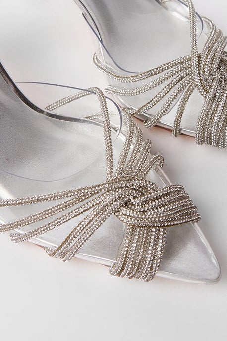Brooke Crystal Sling Back Court Shoes - Image 4