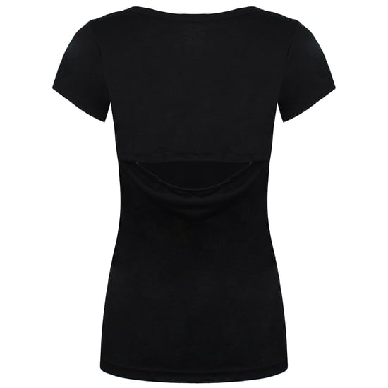Vans Off The Wall Round Neck Black Short Sleeve Womens Slinger T-Shirt VVZQBLK