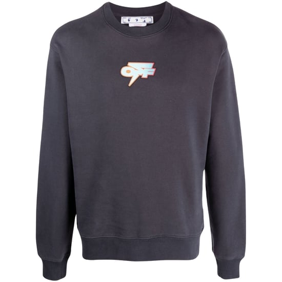 Off-White Thunder Skate Fit Crewneck Navy Blue Sweatshirt