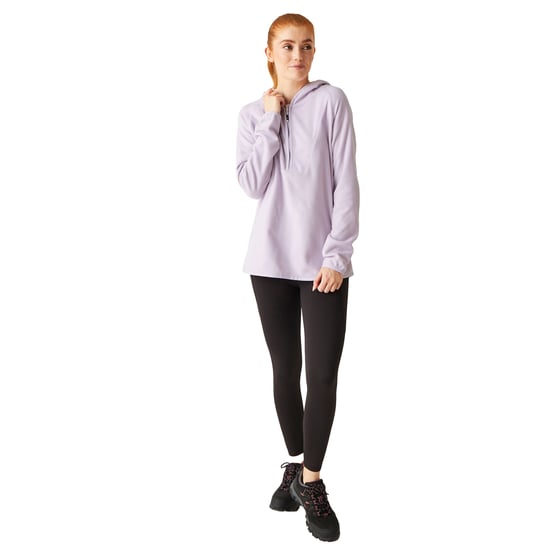 Regatta Womens/Ladies Warriewood Microfleece Half Zip Hoodie (Lilac Frost)