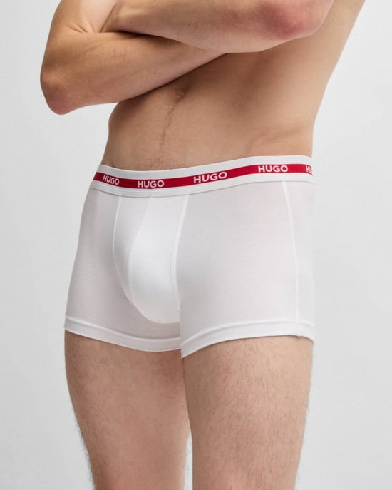 Men's Hugo Organic Boxer Shorts in Open White 120 - Image 3