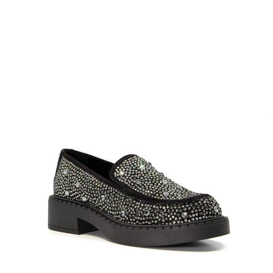 Dune Ladies Glimmerz - Tractor Hot-Stoned Suede Loafers