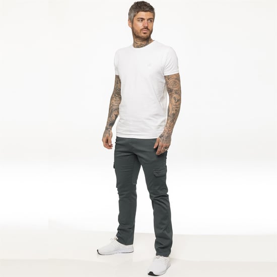 Enzo Mens Cargo Combat Chinos