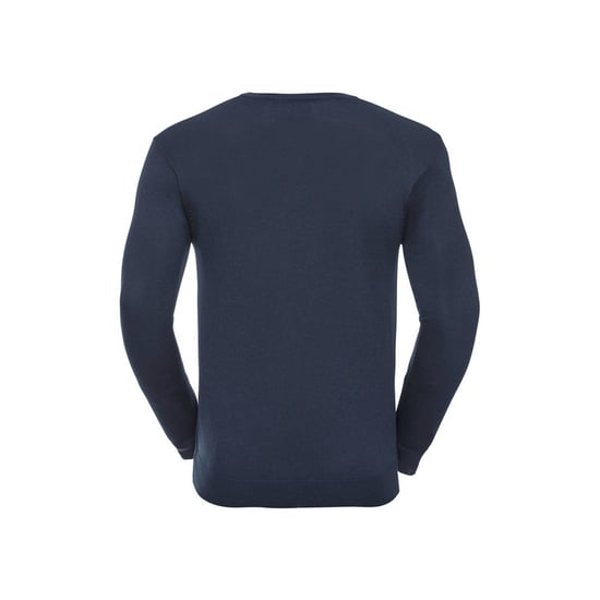 Russell Collection Heren Sweatshirt Katoen Acryl V Hals (Franse marine) - Image 2