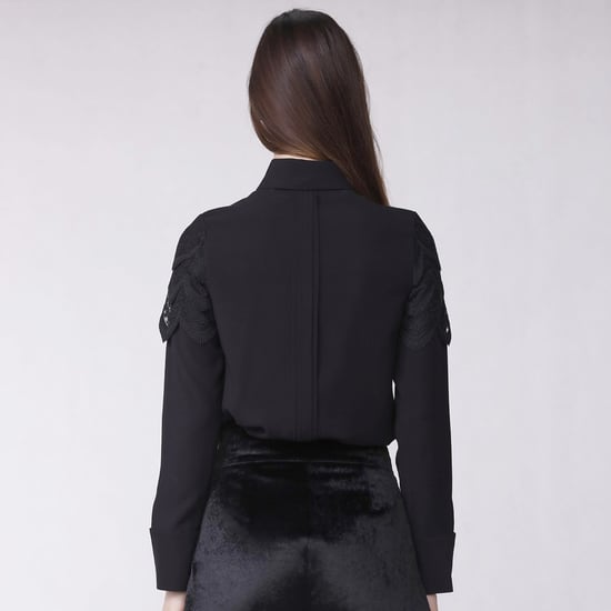 Geschulpte rand kanten shirt - Image 2