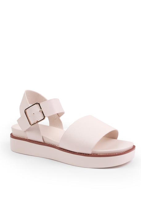 Where's That From Womens 'Phoenix' Classic Flat Sandals With Strap And Buckle Detail