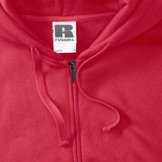 Russell Heren Authentieke Sweatshirt met volledige ritssluiting / Hoodie (Klassiek rood) - Image 5