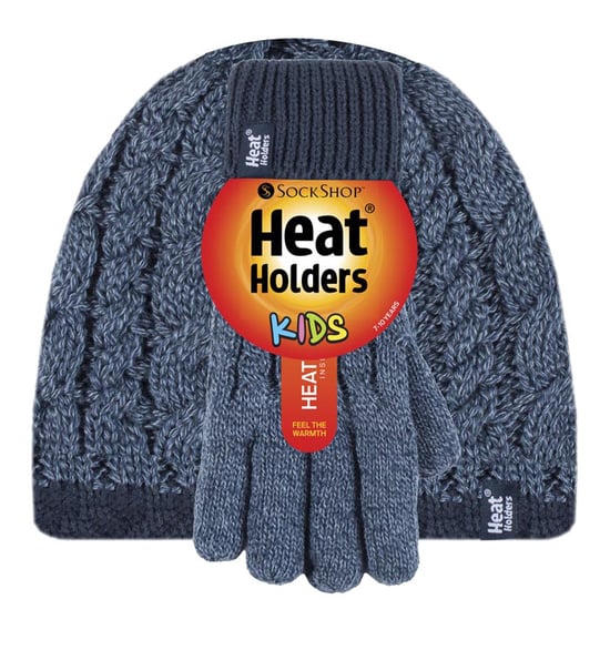 Heat Holders Kinderen kabel gebreide warme muts handschoenen set - Dn1p7 - Image 2