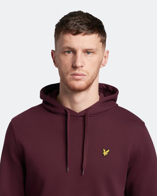 Lyle & Scott pullover hoodie in bordeauxrood - Image 5