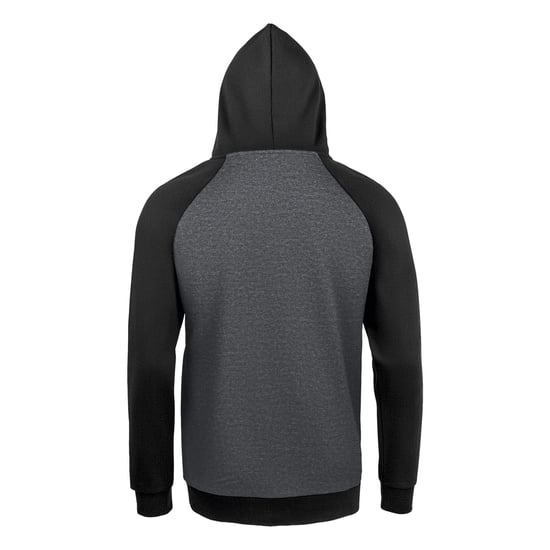 SOLS Unisex Seattle Hoodie voor volwassenen (Zwart/Charcoal grijs gemêleerd) - Image 2