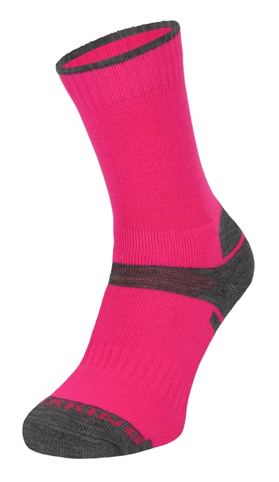 Wandelsokken van Merinowol voor kinderen | Comodo | Ademende lichtgewicht anti-blaarsokken voor buiten - Roze - Image 1